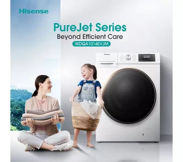 Hisense 3 Series WDQA1014EVJM 10Kg / 6Kg Washer Dryer with 1400 rpm - White (EX-DISPLAY/C)
