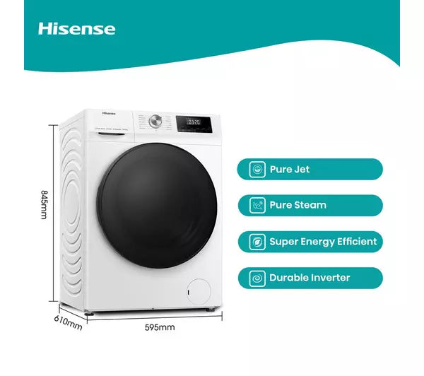 Hisense 3 Series WDQA1014EVJM 10Kg / 6Kg Washer Dryer with 1400 rpm - White (EX-DISPLAY/A)