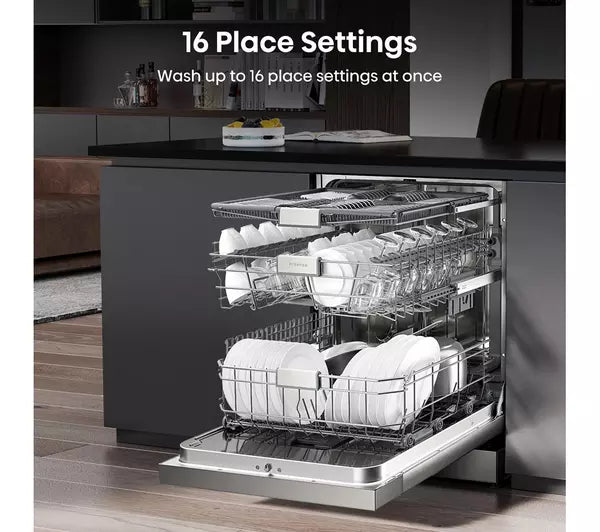 HISENSE HS673C60XUK Full-size WiFi-enabled Dishwasher - Stainless Steel (EX-DISPLAY/B)