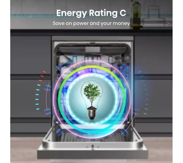 HISENSE HS673C60XUK Full-size WiFi-enabled Dishwasher - Stainless Steel (EX-DISPLAY/C)