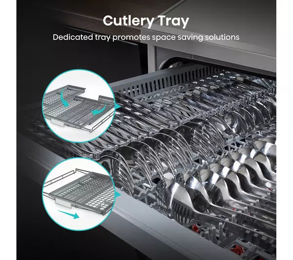 HISENSE HS673C60XUK Full-size WiFi-enabled Dishwasher - Stainless Steel (EX-DISPLAY/C)