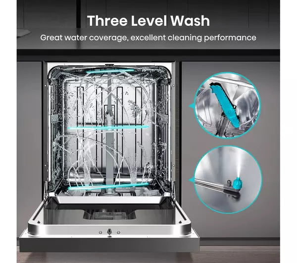 HISENSE HS673C60XUK Full-size WiFi-enabled Dishwasher - Stainless Steel (EX-DISPLAY/C)