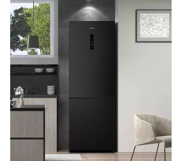 Hisense RB645N4BFE 60/40 Total No Frost Fridge Freezer - Black / Stainless Steel (EX-DISPLAY/A)