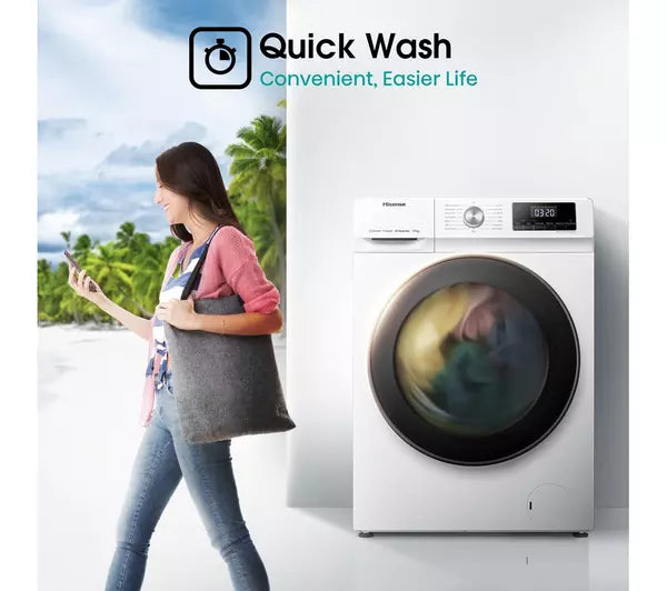 Hisense 3 Series WFQA1014EVJM 10kg Washing Machine with 1400 rpm - White (EX-DISPLAY/C)