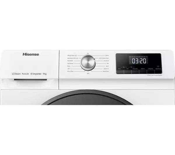 Hisense 3 Series WFQA9014EVJM 9kg Washing Machine with 1400 rpm - White - A Rated (EX-DISPLAY/B)