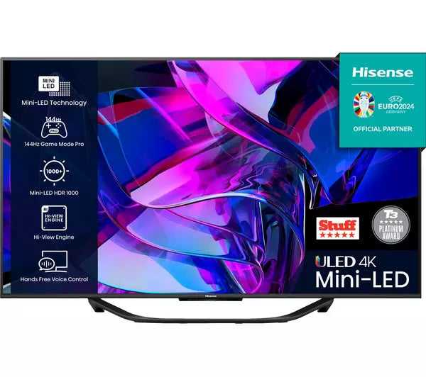 Hisense U7K 65" 4K Ultra HD MiniLED Smart TV - 65U7KQTUK