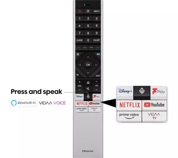 Hisense U7K 65" 4K Ultra HD MiniLED Smart TV - 65U7KQTUK