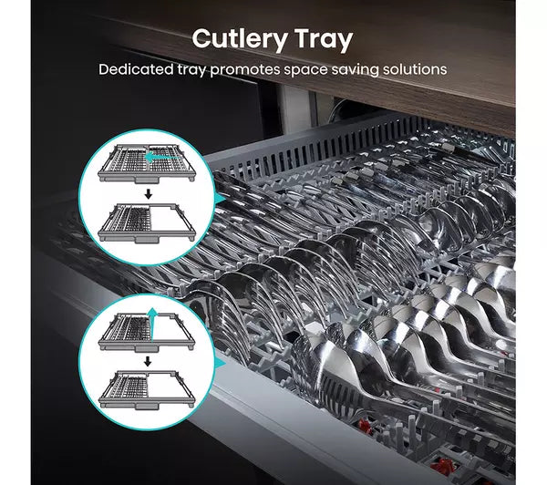 Hisense HV623D15UK Fully Integrated Standard Dishwasher - Silver Control Panel (EX-DISPLAY/A)