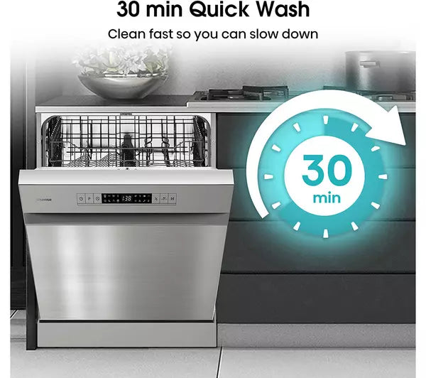 Hisense HS622E90XUK Standard Dishwasher - Stainless Steel (EX-DISPLAY/C)