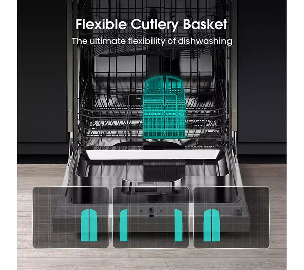 Hisense HS622E90XUK Standard Dishwasher - Stainless Steel (EX-DISPLAY/C)