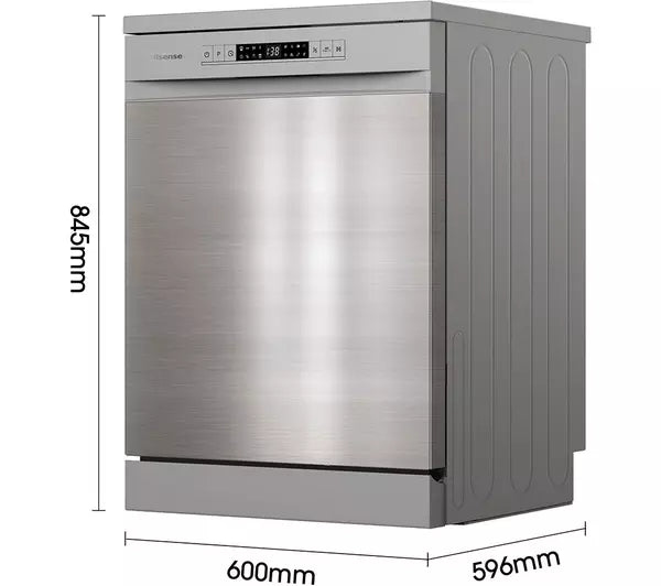 Hisense HS622E90XUK Standard Dishwasher - Stainless Steel (EX-DISPLAY/B)