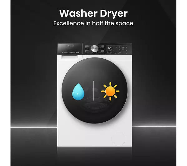 Hisense 5S Series WD5S1045BW Wifi Connected 10Kg / 6Kg Washer Dryer with 1400 rpm - White (EX-DISPLAY/A)