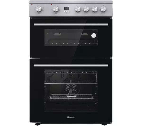 HISENSE HDE3211BXUK 60 cm Electric Ceramic Cooker - Black & Stainless Steel (EX-DISPLAY/B)