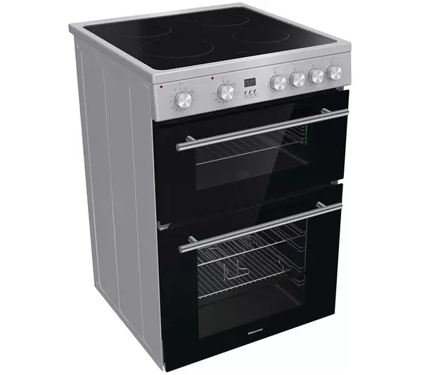 HISENSE HDE3211BXUK 60 cm Electric Ceramic Cooker - Black & Stainless Steel (EX-DISPLAY/B)