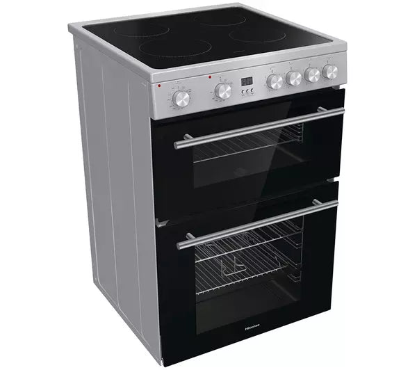HISENSE HDE3211BXUK 60 cm Electric Ceramic Cooker - Black & Stainless Steel (EX-DISPLAY/A)