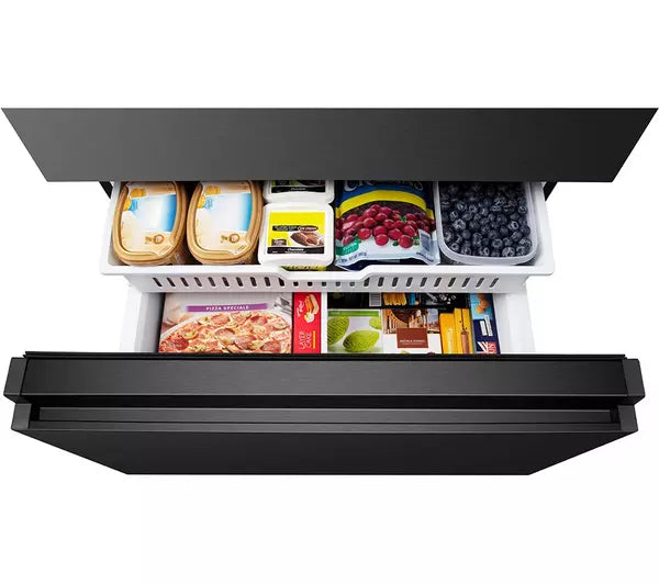 Hisense PureFlat RF749N4SWFE Non-Plumbed Frost Free American Fridge Freezer - Black / Stainless Steel (EX-DISPLAY/B)