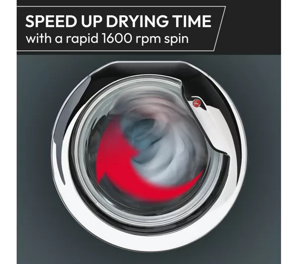 HOOVER H-Wash 350 H3WPS686TAMBR-80 WiFi-enabled 8 kg 1600 spin Washing Machine - Graphite (EX-DISPLAY/B)