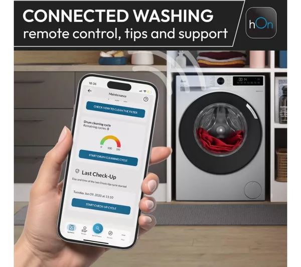 HOOVER H-Wash 350 H3WPS686TAMBR-80 WiFi-enabled 8 kg 1600 spin Washing Machine - Graphite (EX-DISPLAY/B)