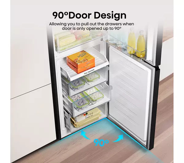 Hisense RB327N4WBE 50/50 No Frost Fridge Freezer - Black (EX-DISPLAY/C)