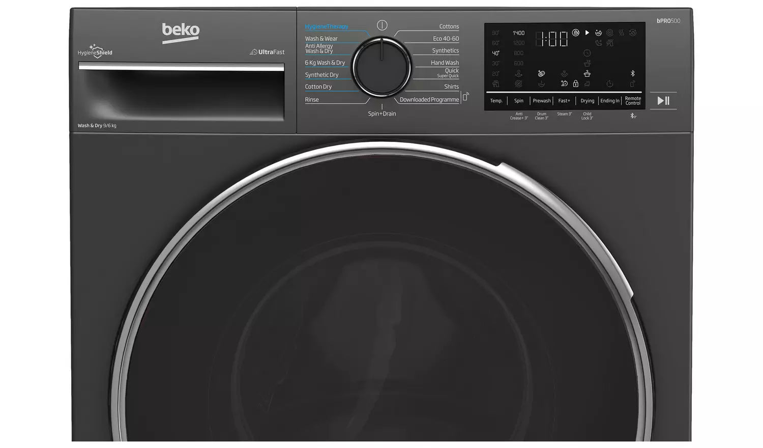 Beko UltraFast B3D59644UG 9Kg / 6Kg Washer Dryer with 1400 rpm - Graphite (EX-DISPLAY/A)