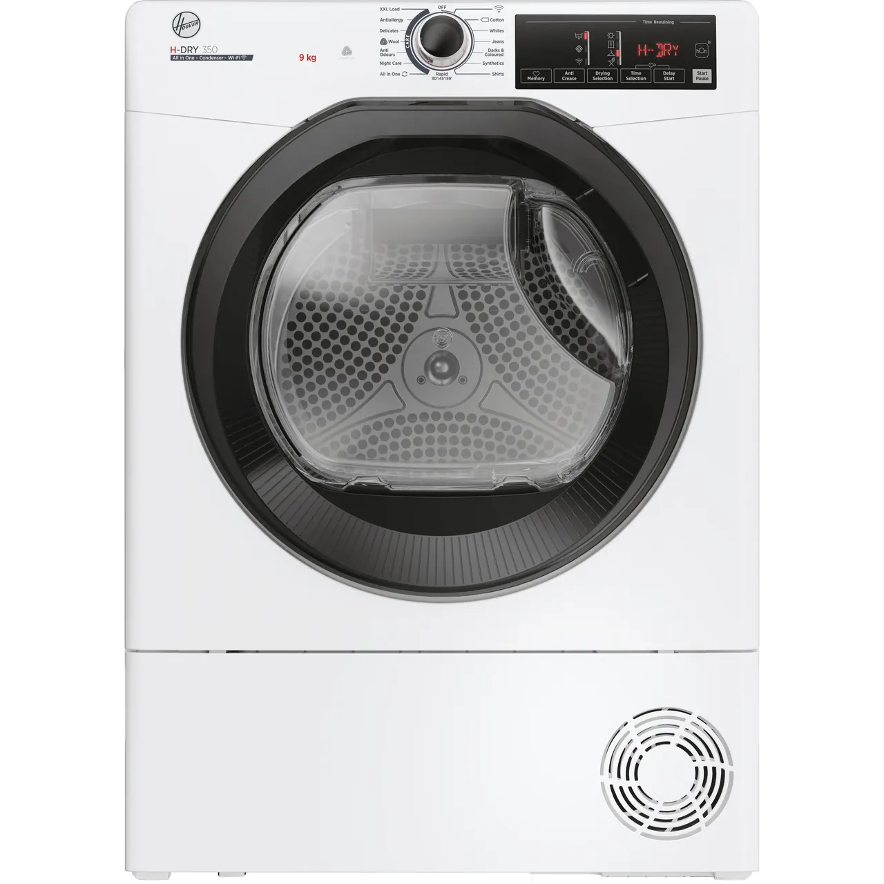 Hoover H-DRY 350 HRE C9TBE-80 Wifi Connected 9Kg Condenser Tumble Dryer - White - B Rated (EX-DISPLAY/B)