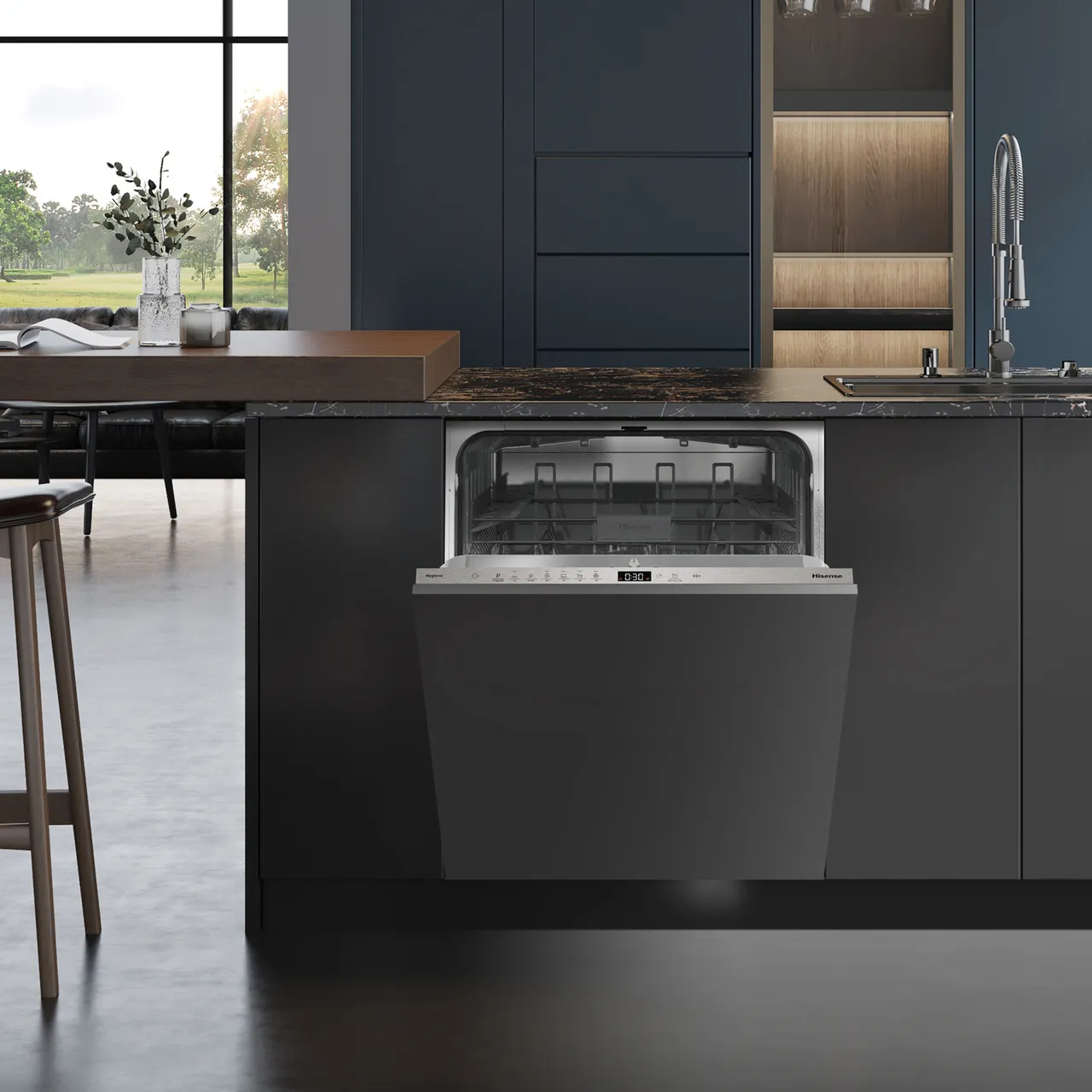 Hisense HV642C60UK Fully Integrated Standard Dishwasher - Stainless Steel Control Panel (EX-DISPLAY/A)