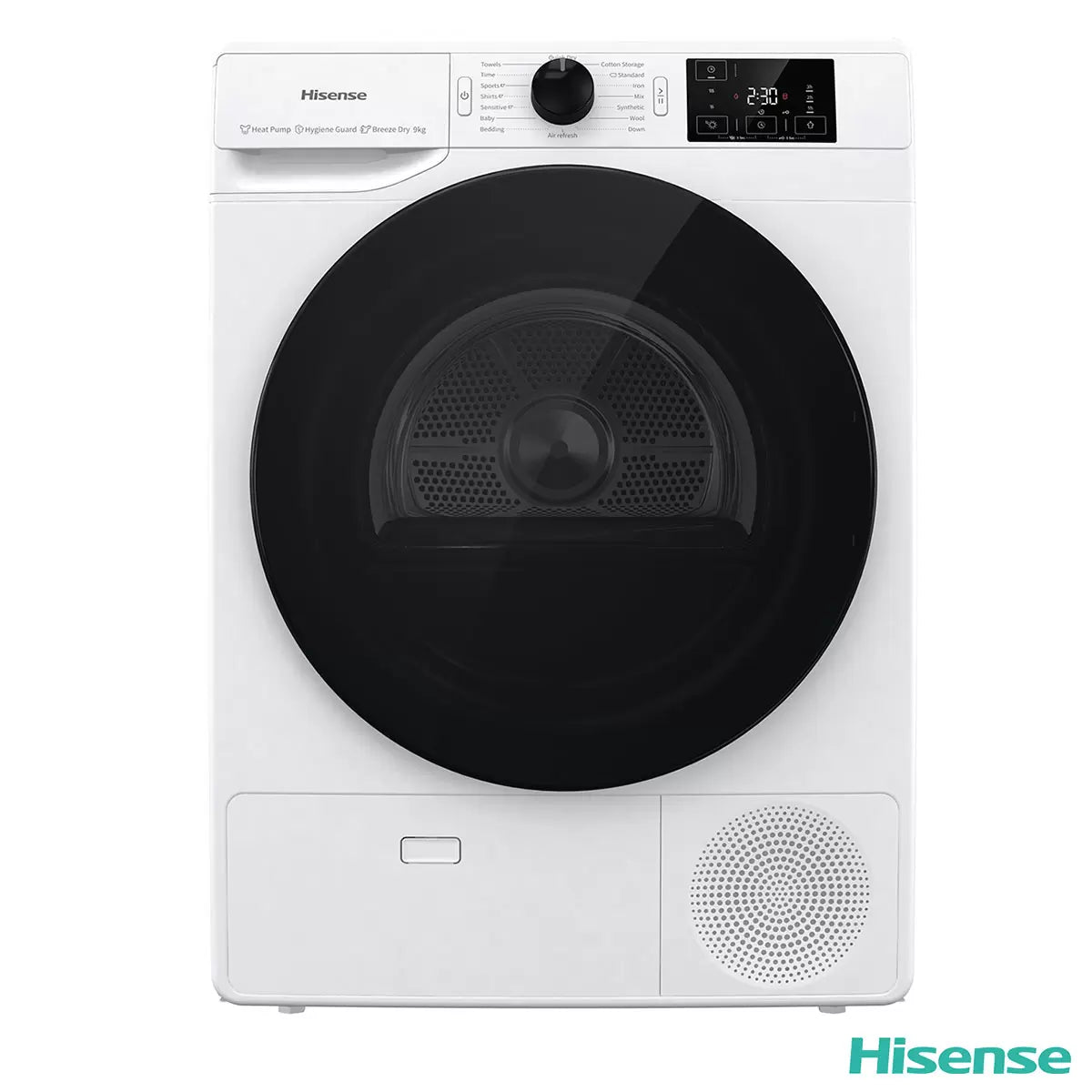 Hisense DHGE904, 9kg, Heat Pump Dryer, A++ Rated in White (EX-DISPLAY/A)