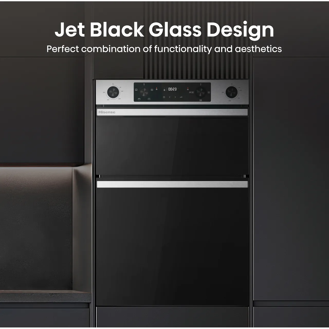 Hisense Hi6 BID914221CX Built In Electric Double Oven - Stainless Steel - A/A Rated (EX-DISPLAY/A)