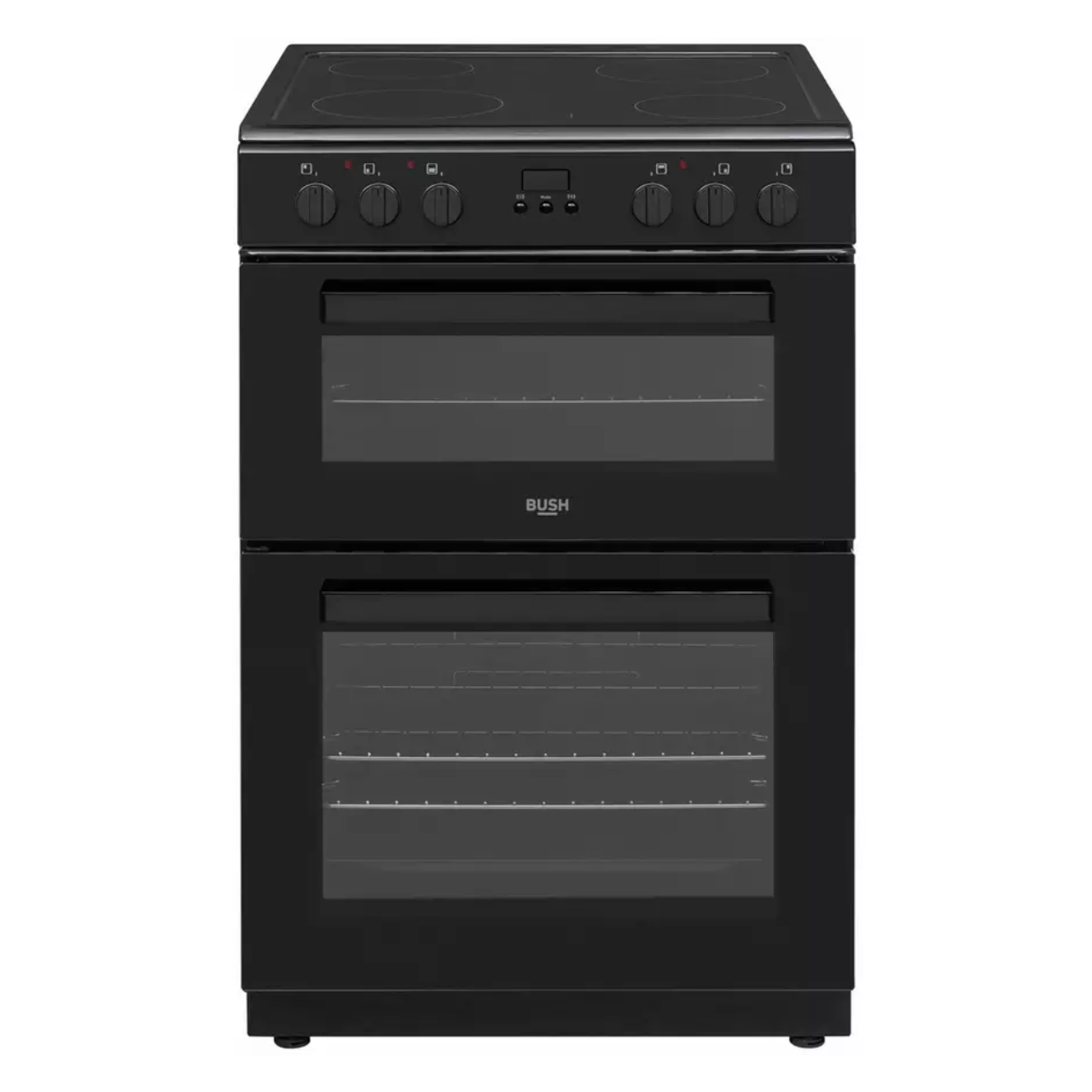 Bush CTFS60DBLECB 60cm Double Oven Electric Cooker - Black - A Rated (EX-DISPLAY/B)