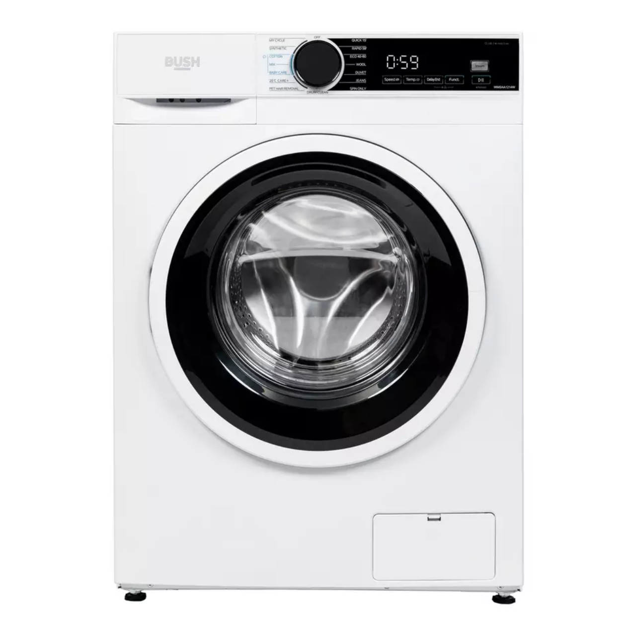 Bush WMSAA1214W 1400 12KG Spin Washing Machine - White - A Rated (EX-DISPLAY/C)