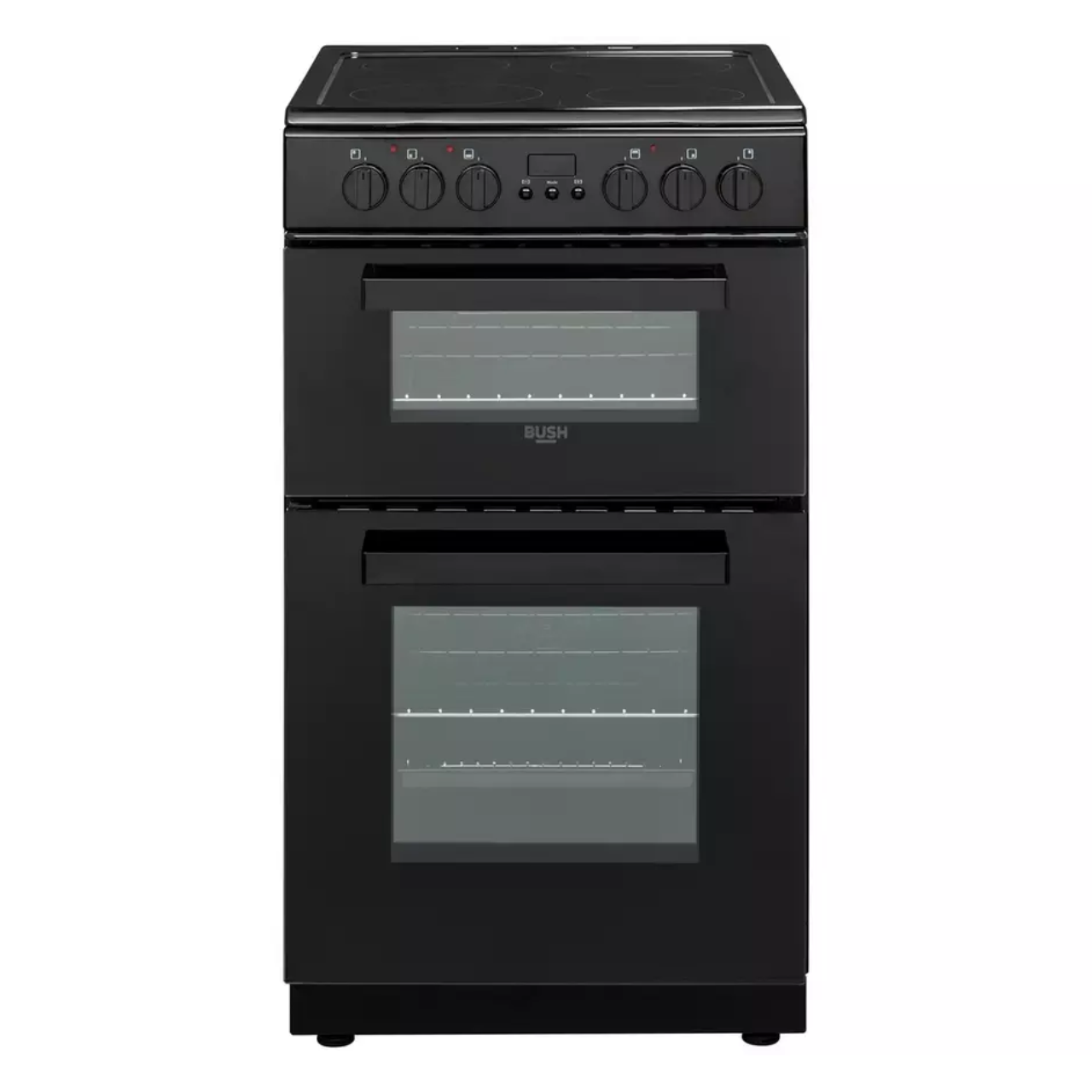 Bush DHBEDC50B 50cm Double Oven Electric Cooker - Black - A Rated (EX-DISPLAY/B)