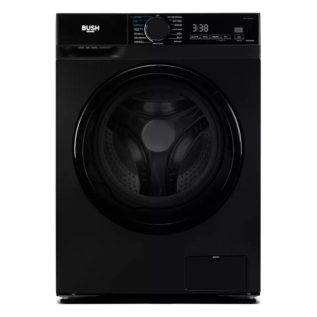 Bush WDSAA86B 8/6KG 1400 Spin Washer Dryer - Black - D Rated [Wash&Dry], A Rated [Wash Only] (EX-DISPLAY/C)