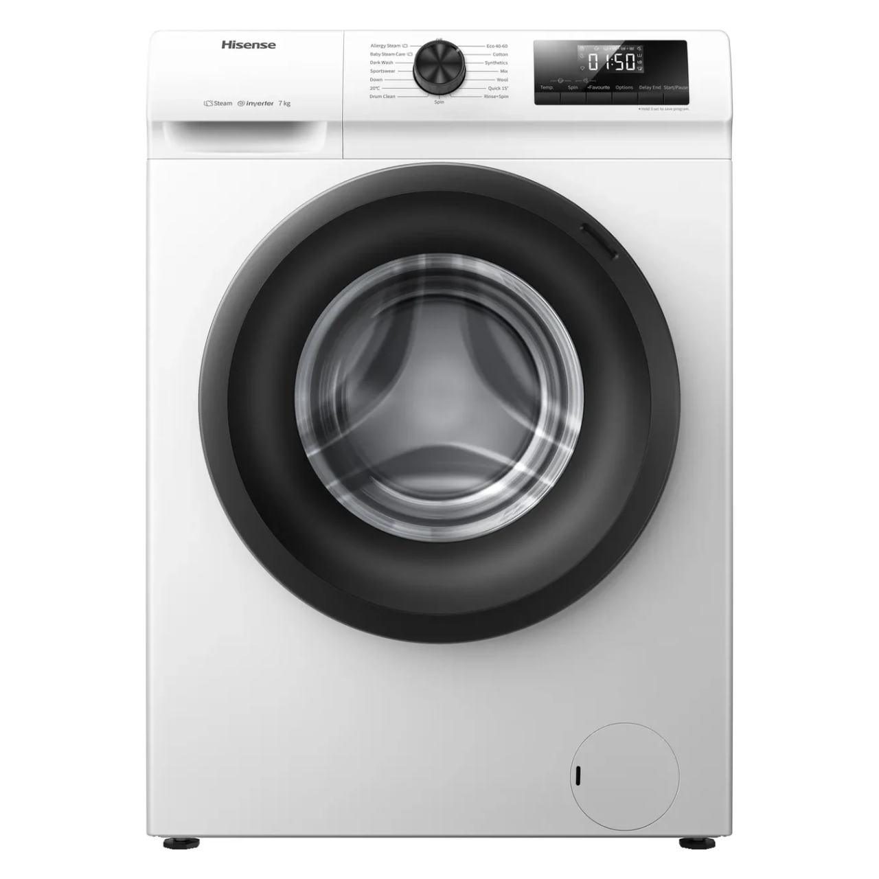 Hisense 1 Series WFQP7012EVM 7kg Washing Machine with 1200 rpm - White (EX-DISPLAY/A)