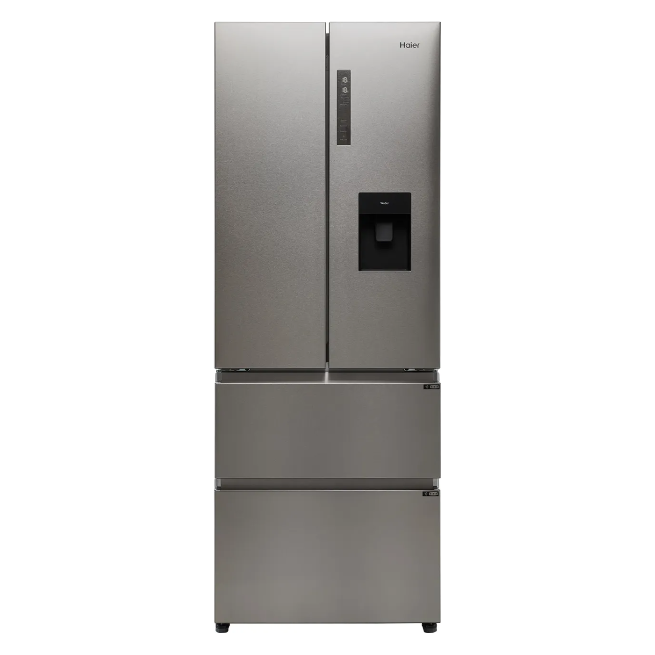 Haier HFR5719EWMP Non-Plumbed Total No Frost Multi-door American Fridge Freezer - Platinum Inox - E Rated (EX-DISPLAY/C)