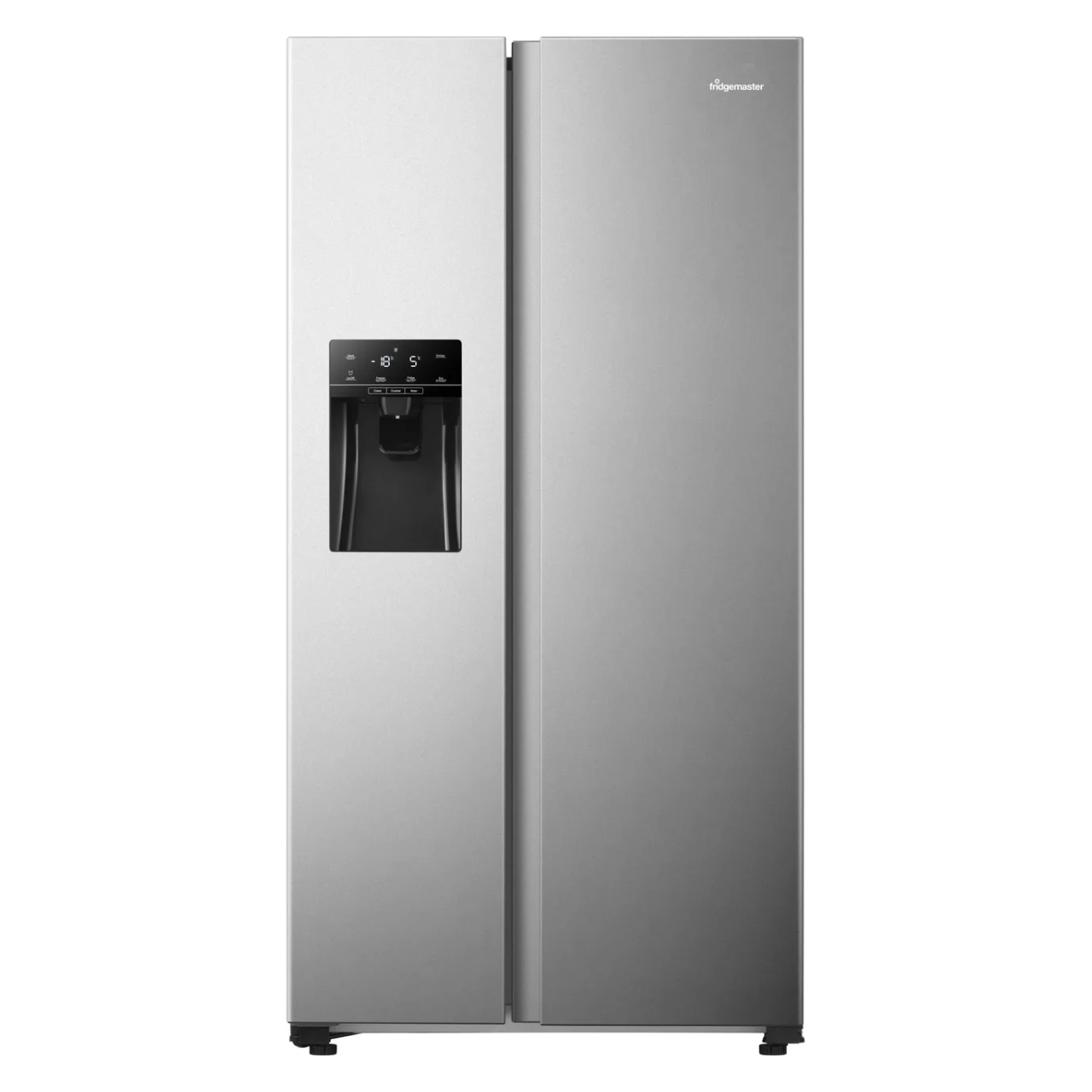 Fridgemaster MS91500IES Non-Plumbed Total No Frost American Fridge Freezer - Silver - E Rated (EX-DISPLAY/C)