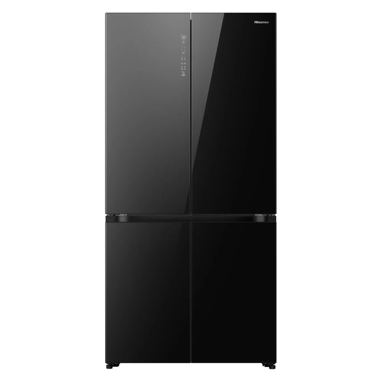 Hisense KitchenFit RQ768N4GBE Total No Frost American Fridge Freezer - Black Glass - E Rated (EX-DISPLAY/B)