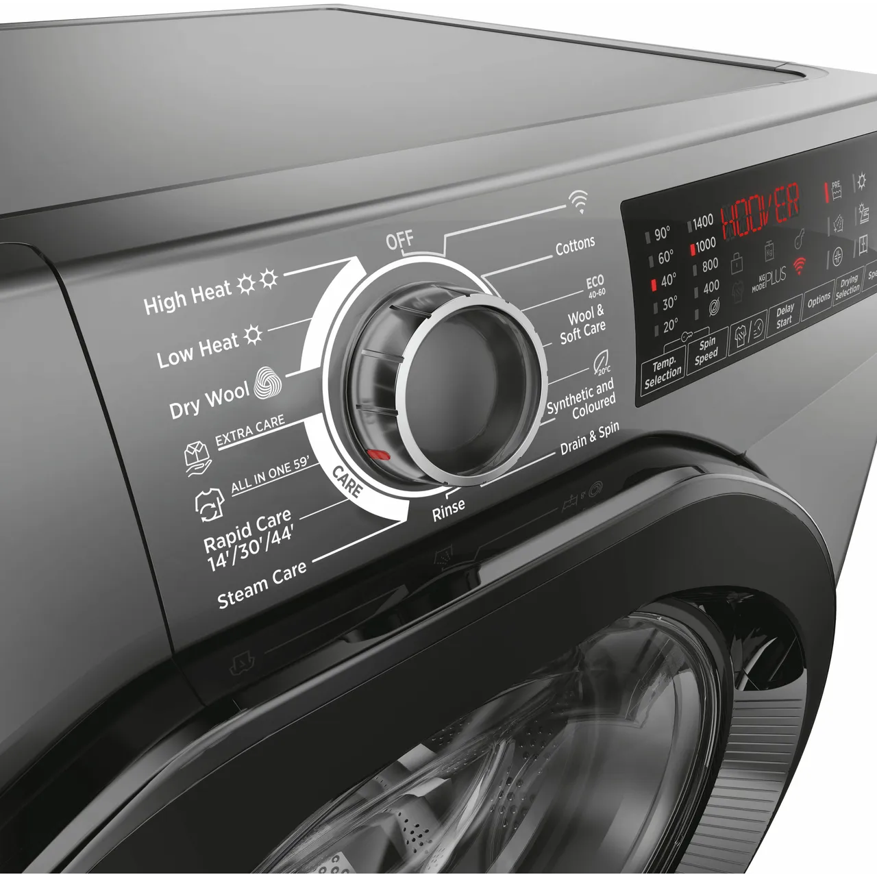 Hoover H-WASH&DRY 350 H3DPS6966TAMBR80 Wifi Connected 9Kg / 6Kg Washer Dryer with 1600 rpm - Graphite - D Rated [Wash&Dry], A Rated [Wash Only] (EX-DISPLAY/C)