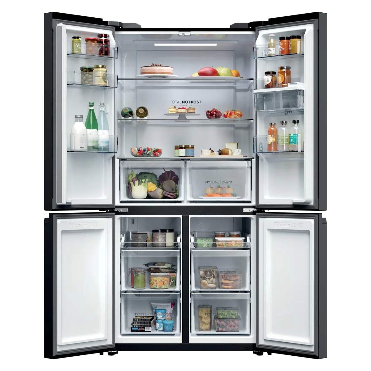 Haier Cube 90 Series 3 HCR39F19EWPT Frost Free Multi-door American Fridge Freezer - Dark Inox - E Rated (EX-DISPLAY/B)