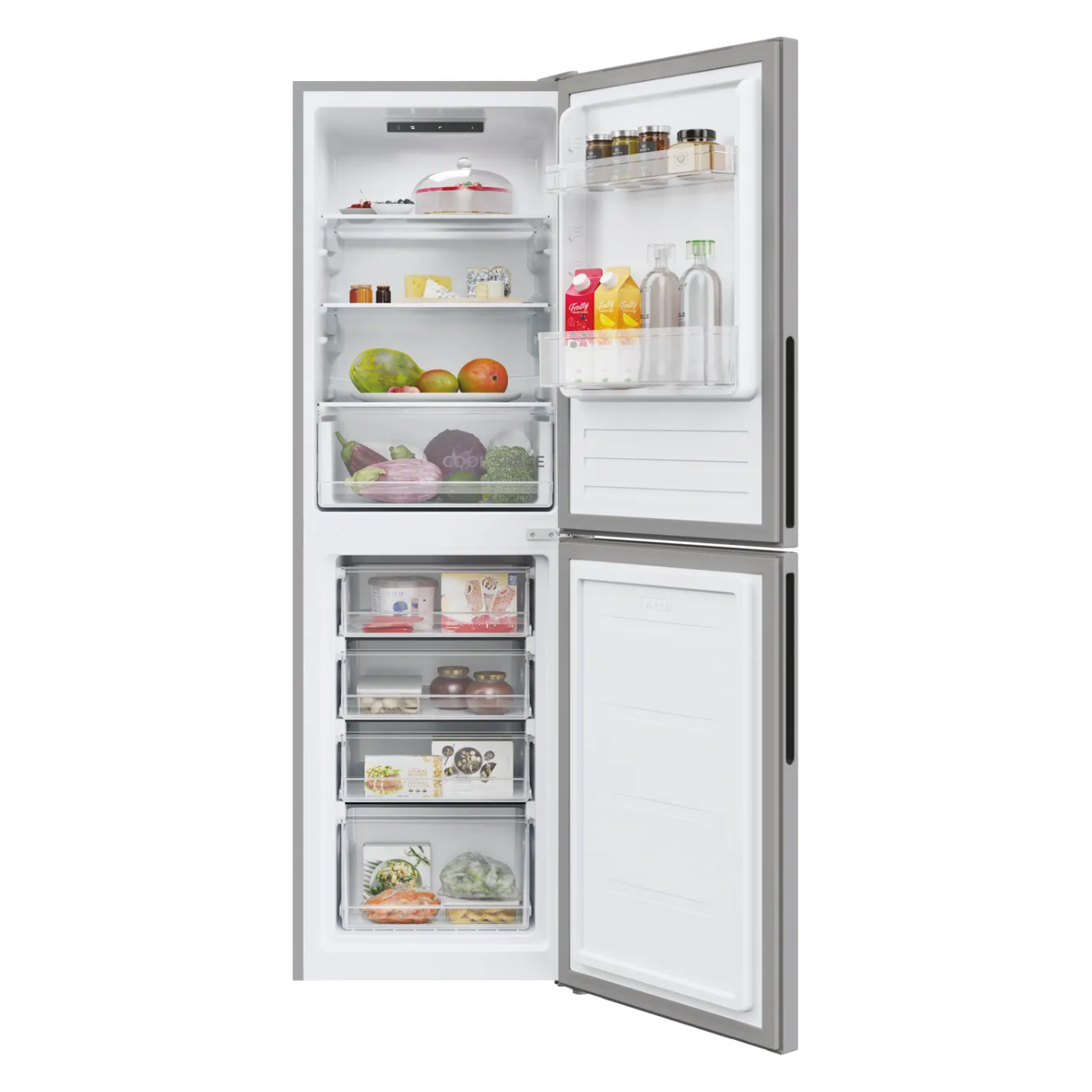 Hoover H-FRIDGE 300 HOCT3L517ESK-1 176cm 50/50 Fridge Freezer - Silver - E Rated (EX-DISPLAY/B)