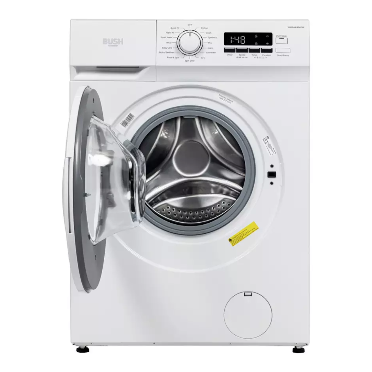 Bush WMSAA914EW 9KG 1400 Spin Washing Machine - White - A Rated (EX-DISPLAY/C)