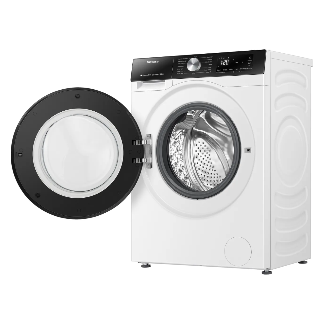 Hisense 3S Series WF3S1043BW3 10.5kg WiFi Connected Washing Machine with 1400 rpm - White - A Rated (EX-DISPLAY/A)