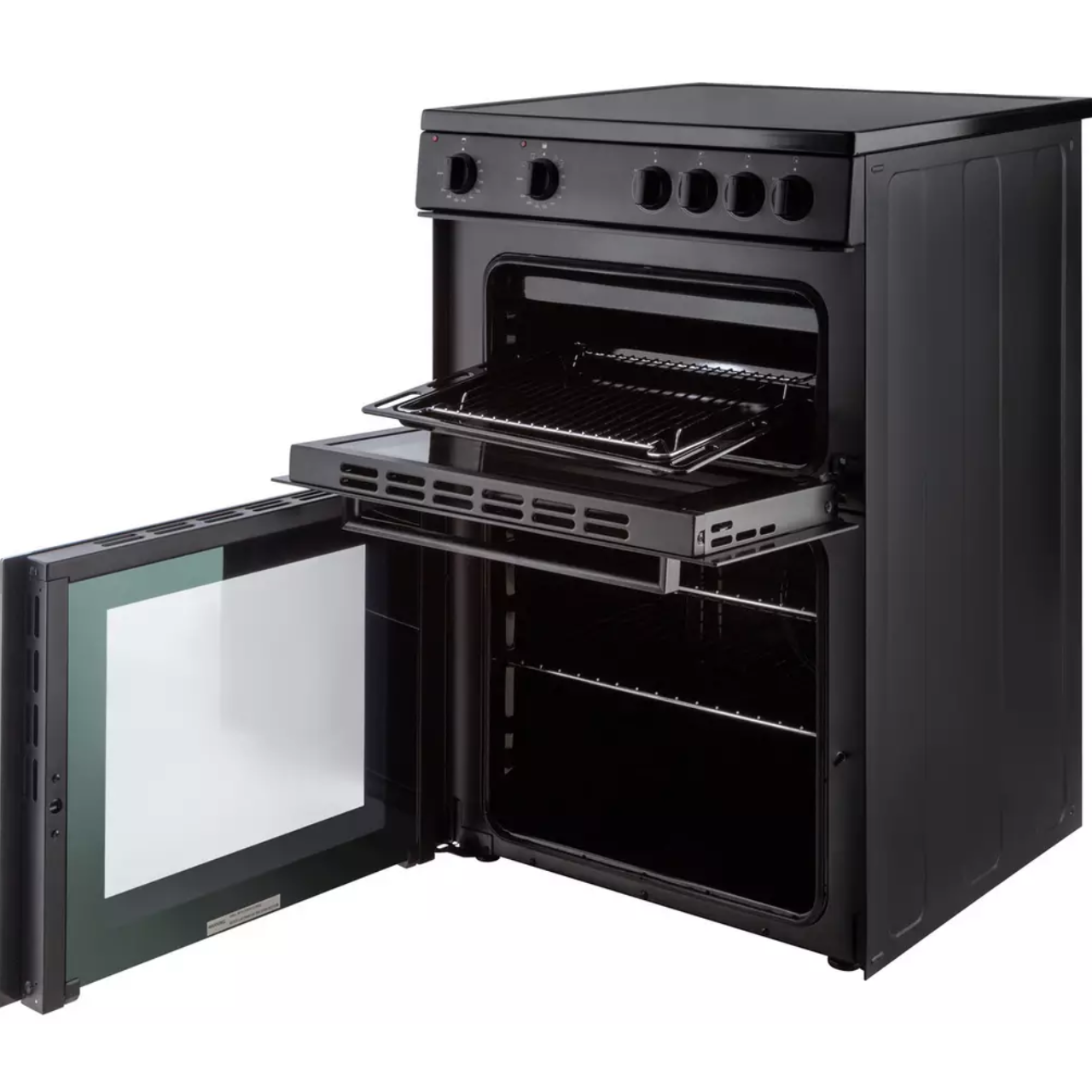 Bush B60TCBX 60cm Twin Cavity Electric Cooker - Black - A Rated (EX-DISPLAY/B)