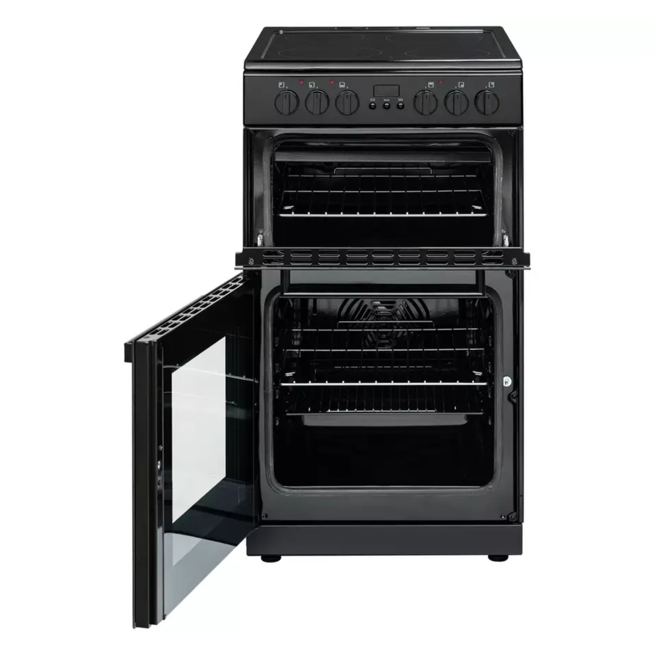 Bush DHBEDC50B 50cm Double Oven Electric Cooker - Black - A Rated (EX-DISPLAY/B)