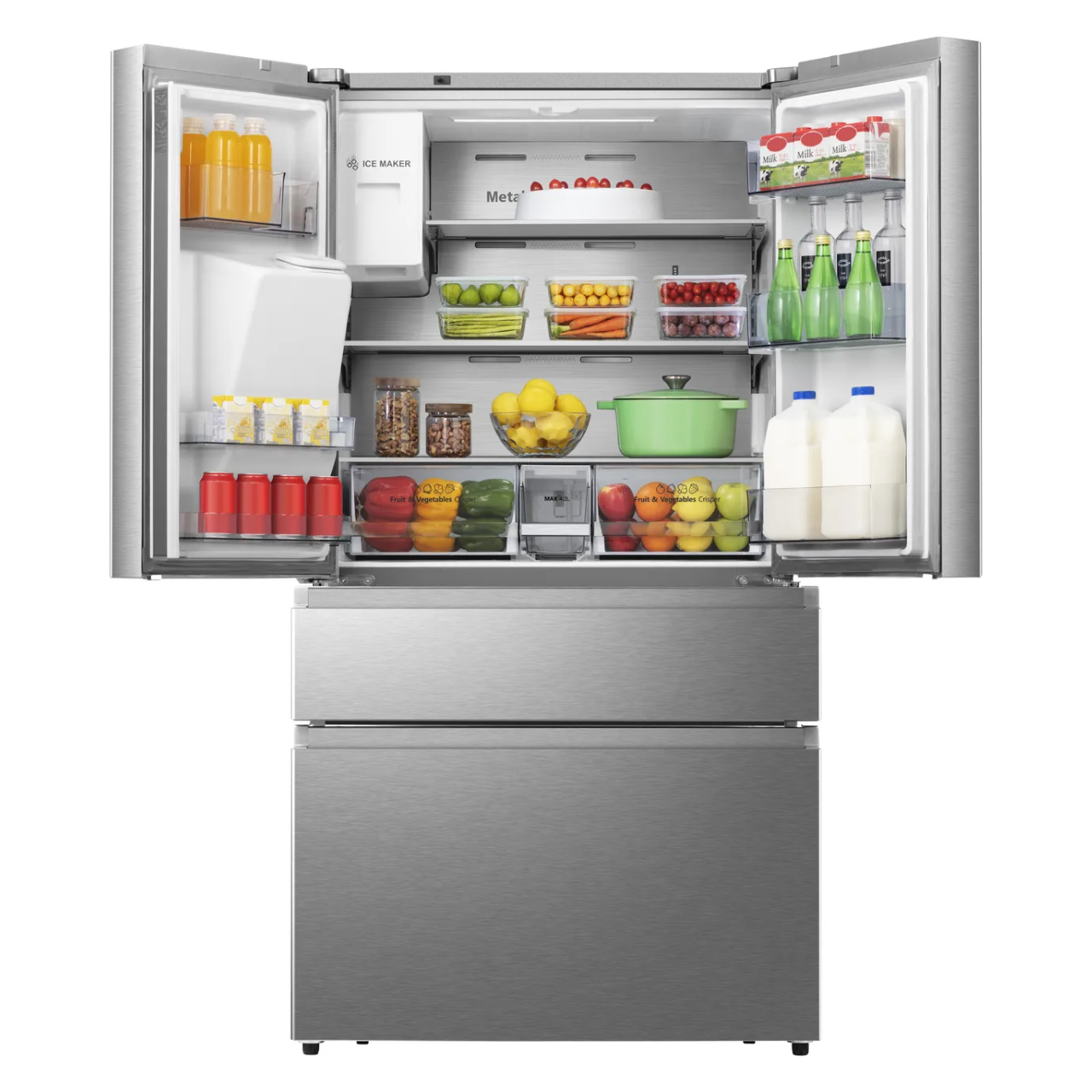 Hisense RF728N4SASE Total No Frost American Fridge Freezer - Stainless Steel (EX-DISPLAY/B)