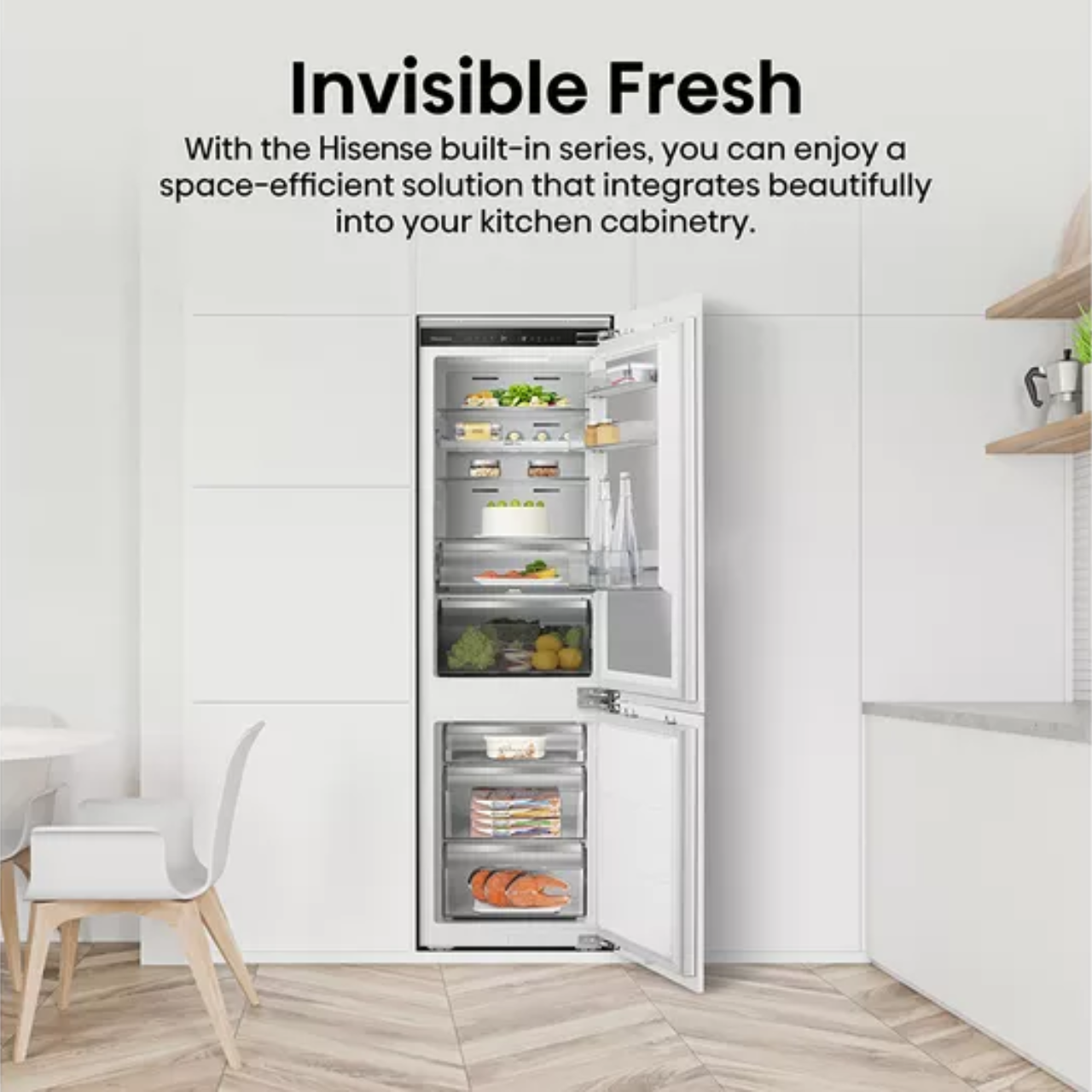 Hisense RB5B250SSWC Integrated Smart 60/40 Fridge Freezer - Fixed Hinge - C Rated (EX-DISPLAY/A)