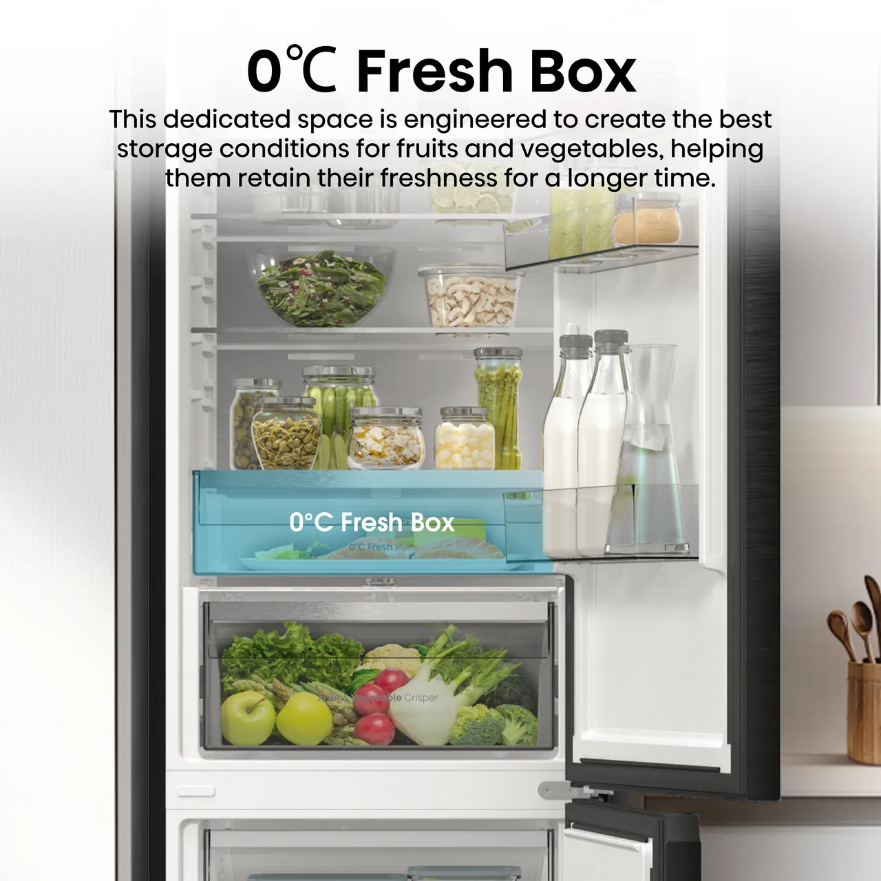 Hisense PureFlat RB5P410SAFCUK 203cm 70/30 No Frost Fridge Freezer - Black / Stainless Steel - C Rated (EX-DISPLAY/B)