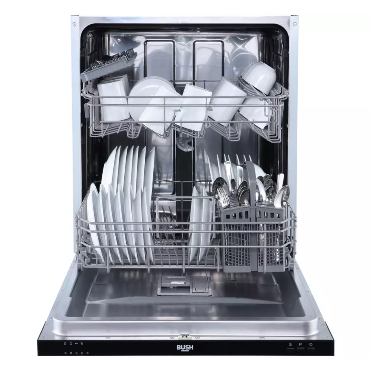 Bush DWFSEINT124W Full Size Dishwasher - integrated - E Rated  (EX-DISPLAY/B)