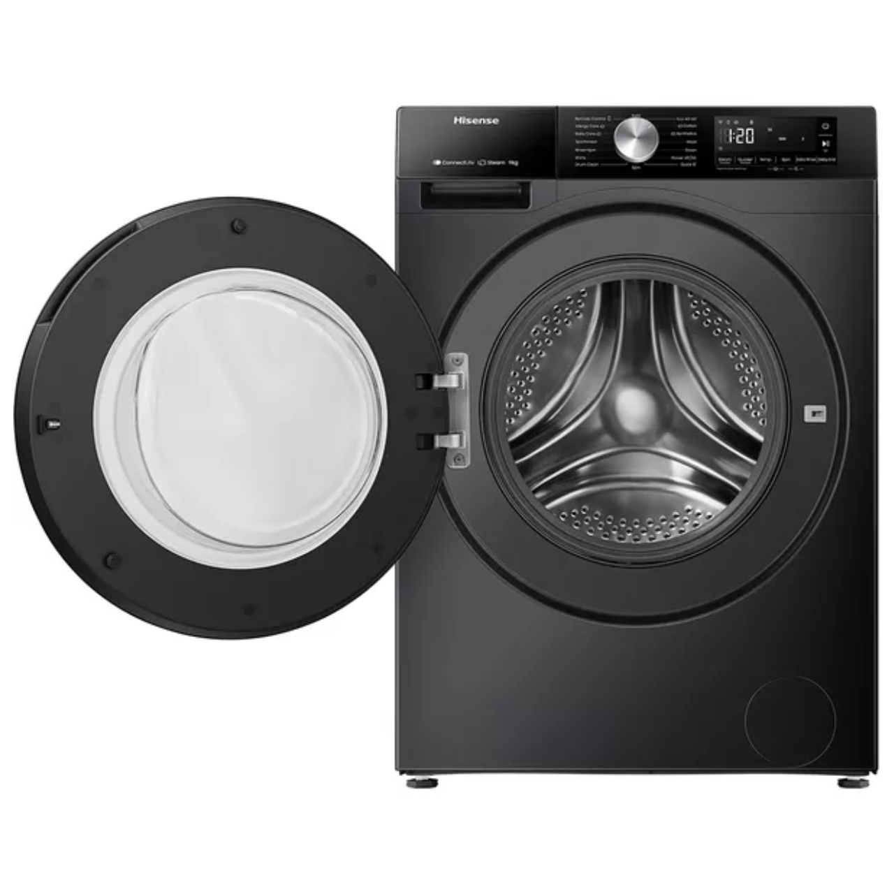 Hisense 3S Series WF3S9043BB3 9kg WiFi Connected Washing Machine with 1400 rpm - Black - A Rated (EX-DISPLAY/C)