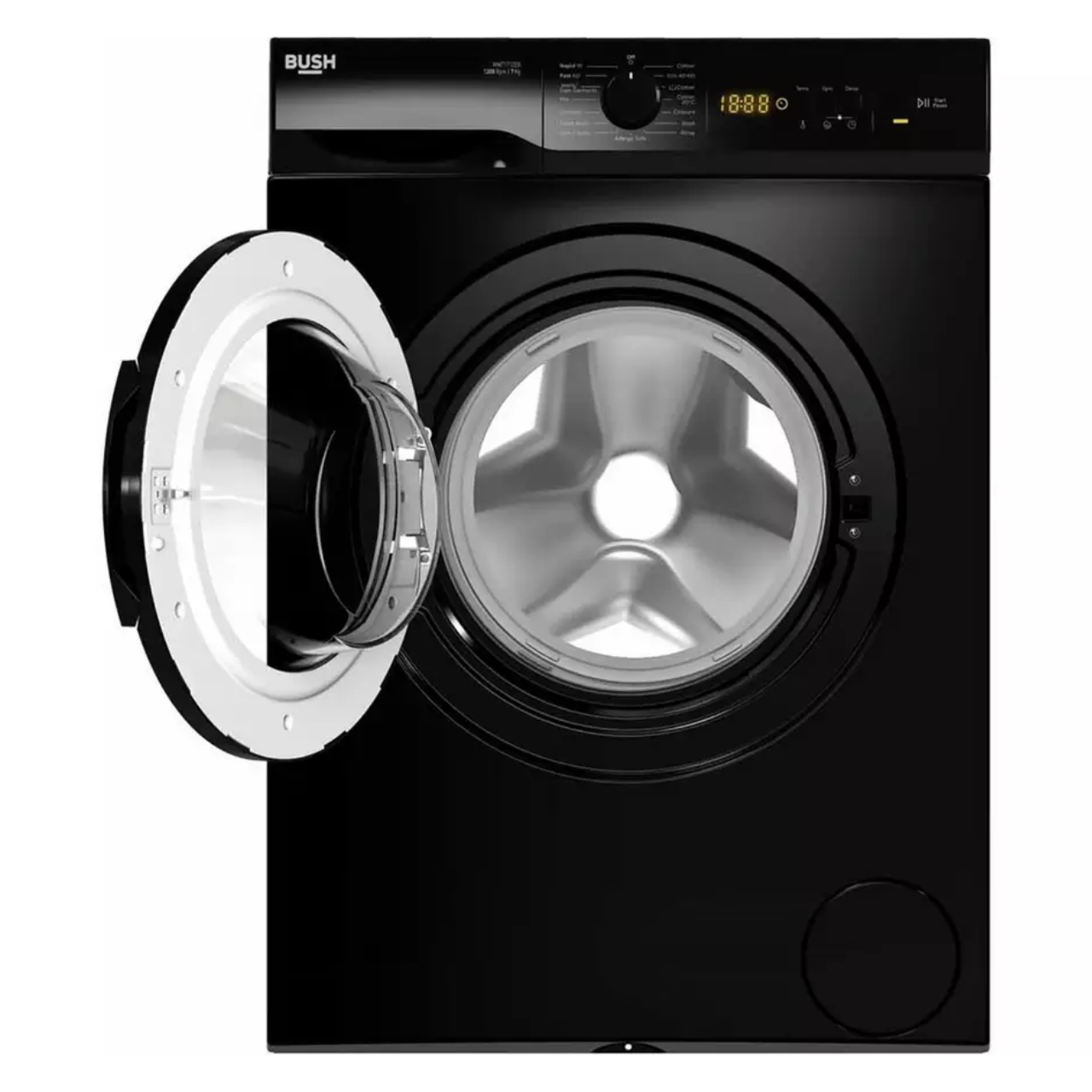 Bush WMT0712EB 7KG 1200 Spin Washing Machine - Black- A Rated (EX-DISPLAY/B)