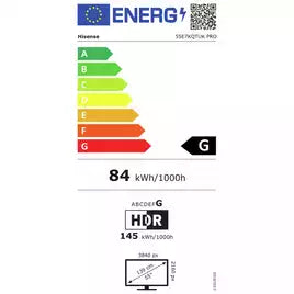 Hisense 55Inch 55E7KQTUK PRO Smart 4K HDR QLED Freeview TV